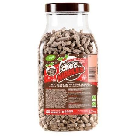 Christmas Pudding Chocolate Nibbles - Gummy Galaxy