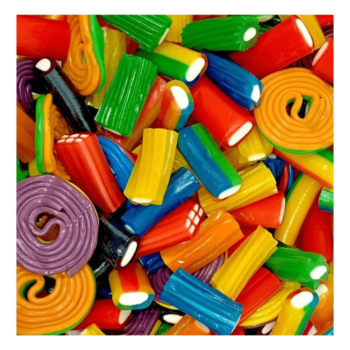 Gummy Galaxy Fini Liquorice Wonder Mix in a 100-gram bag showing colorful liquorice candies with a glossy finish.