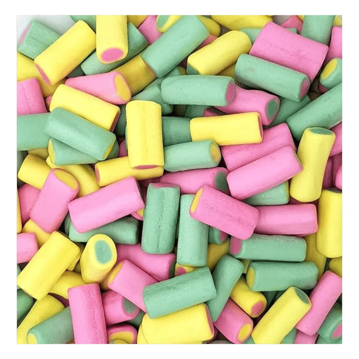 Gummy Galaxy Haribo Rhubarb and Custard foam sweets, retro British classic candy in a 100-gram package.