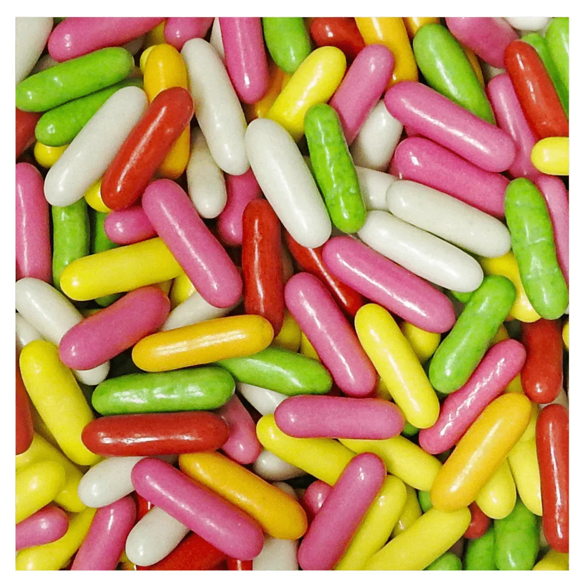 Gummy Galaxy Liquorice Comfits in a 100-gram package, colorful soft candies with a chewy liquorice flavor.