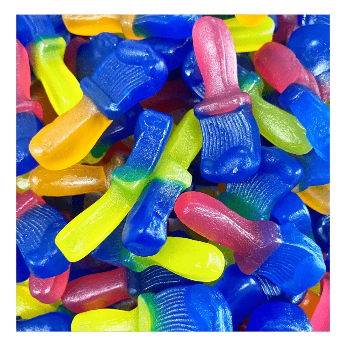 Colorful Gummy Galaxy Tongue Painters jelly sweets, vibrant and fun with retro flavor, displayed in a 100-gram package.